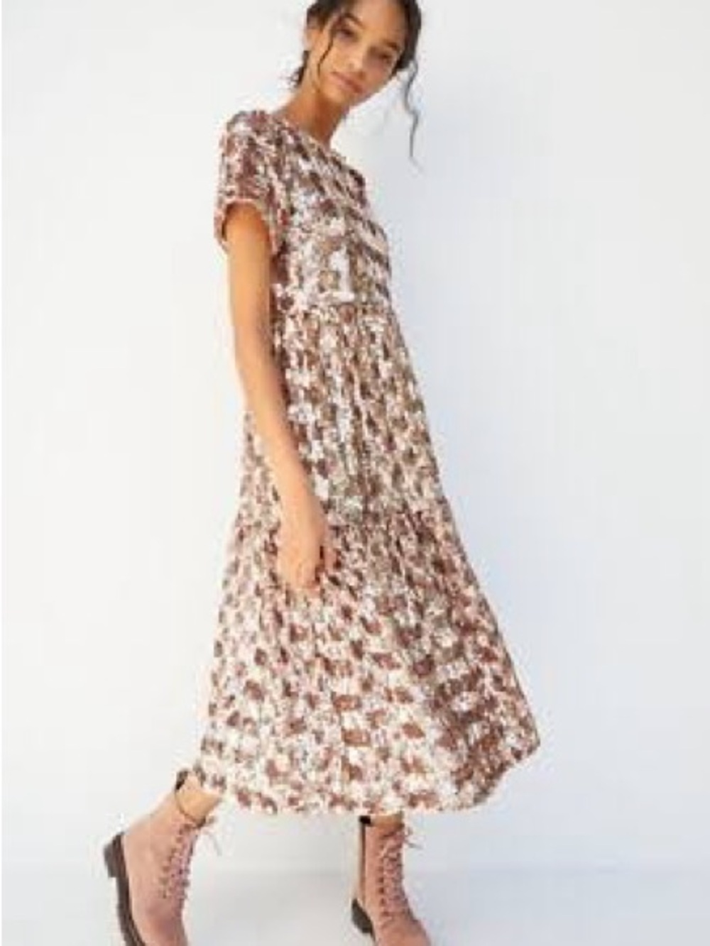 Anthropologie Maeve Bernadette Sequin Midi Dress